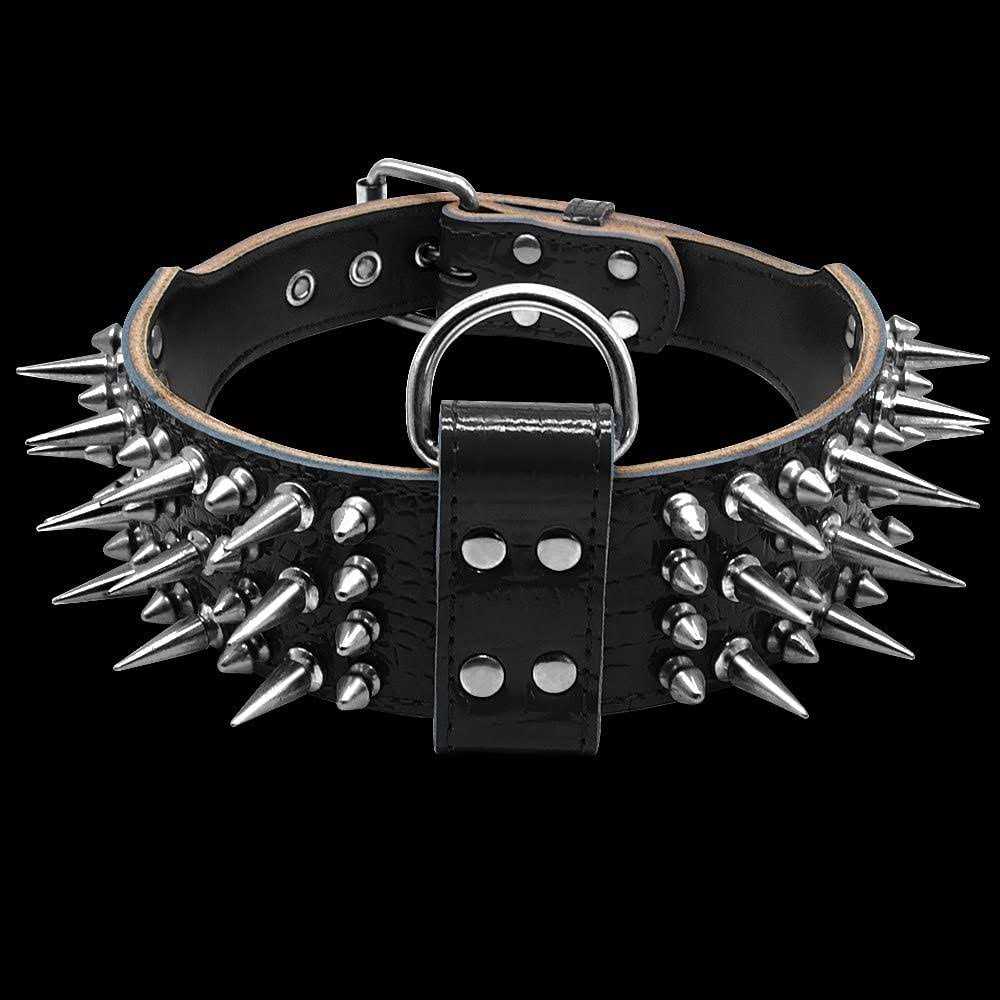 Genuine Leather Spiked Studded Dog Collars E6902
