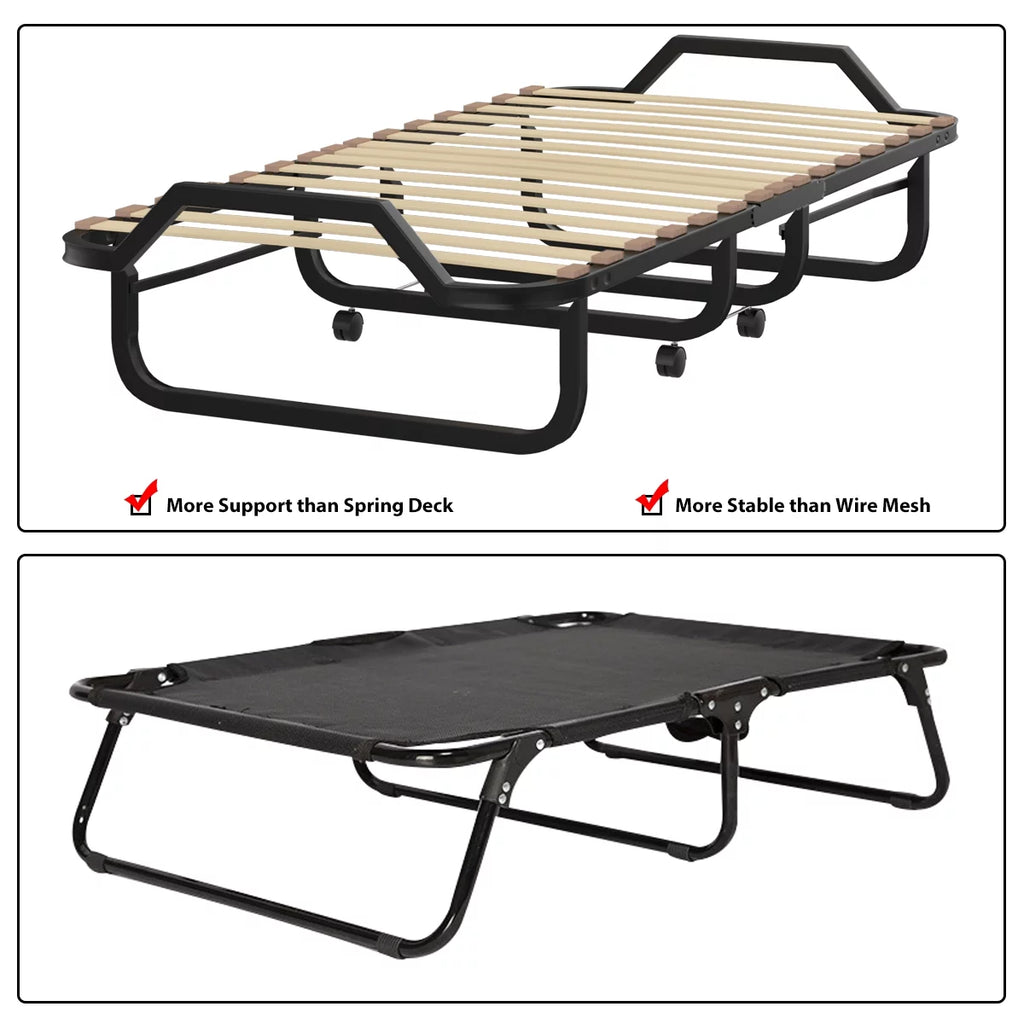 Folding Bed with Memory Foam and Metal Frame P982619