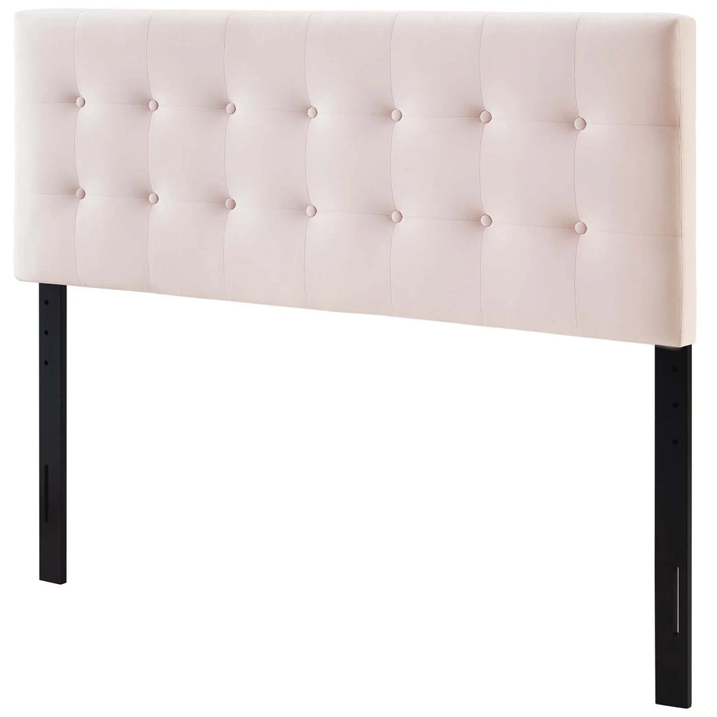 Pink Velvet Full Size Tufted Headboard C5005
