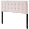 Pink Velvet Full Size Tufted Headboard C5005