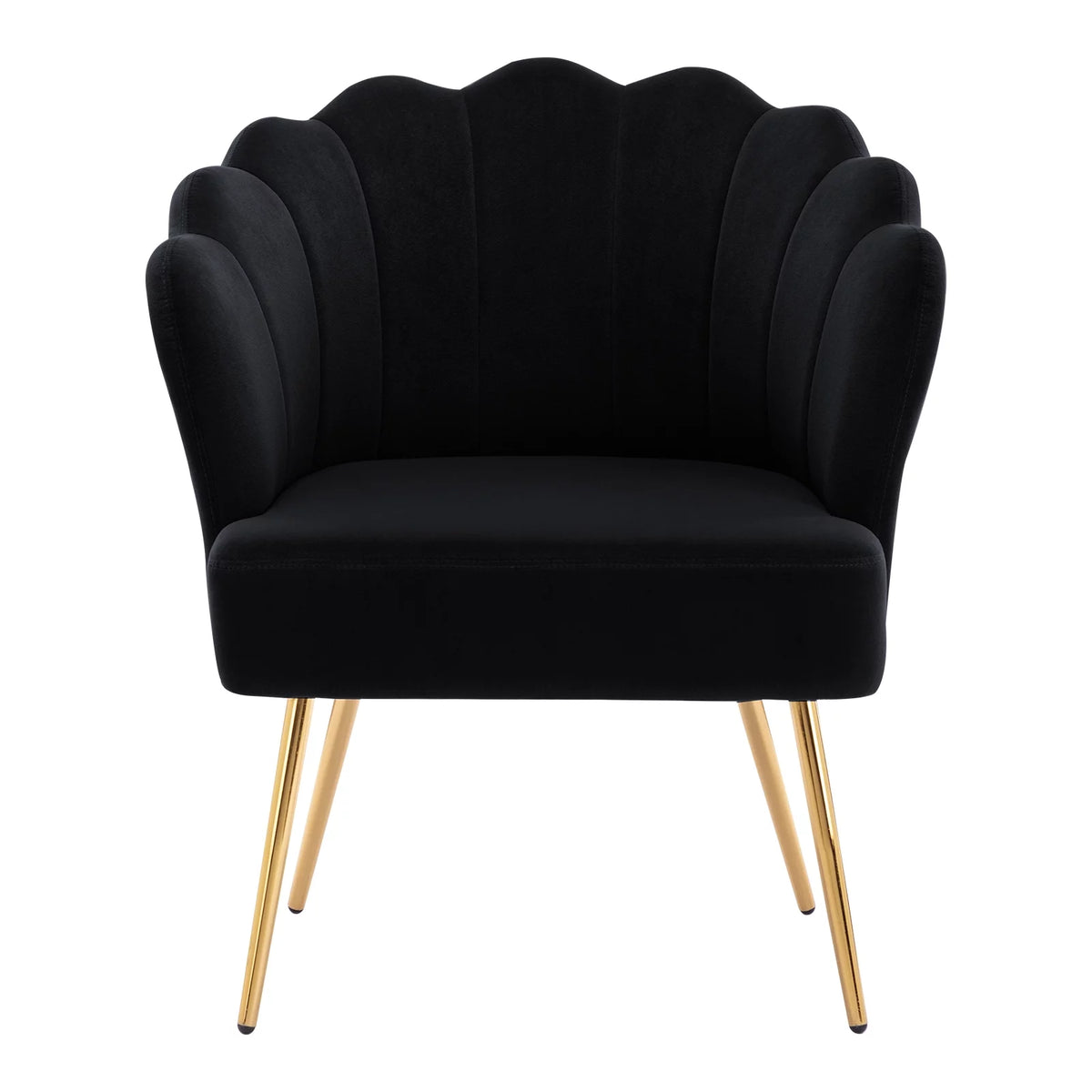 Velvet Accent Chair with Gold Metal Legs J7636