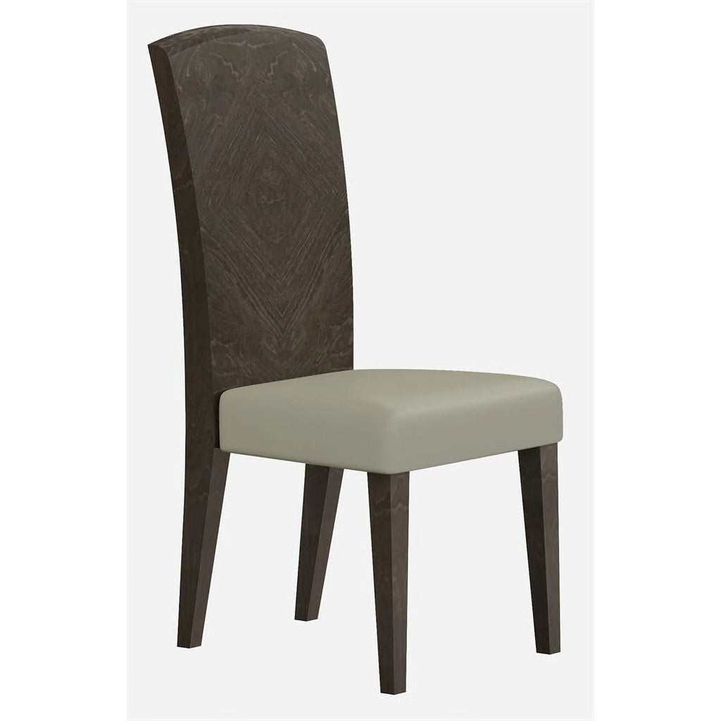 43.5" High Gloss Gray Lacquer Wood Dining Chair W63948