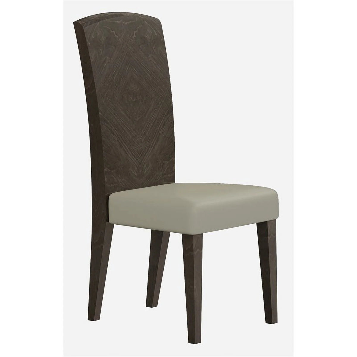 43.5" High Gloss Gray Lacquer Wood Dining Chair W63948