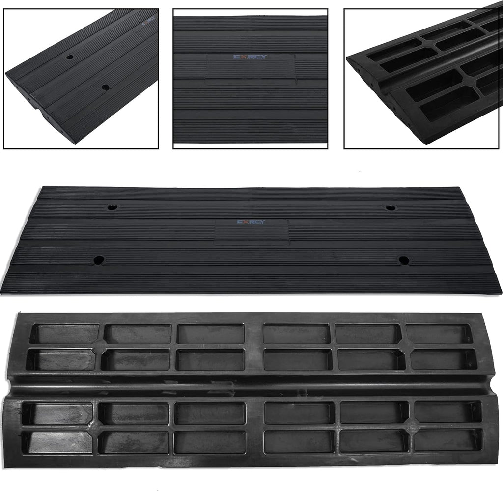 3PCS Rubber Heavy Duty Driveway Curb Ramps B96441