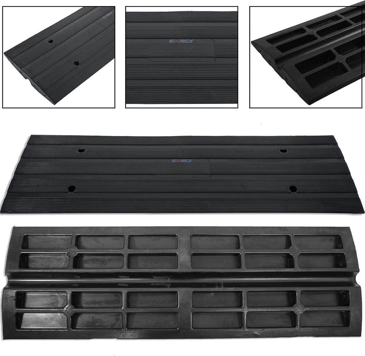 3PCS Rubber Heavy Duty Driveway Curb Ramps B96441