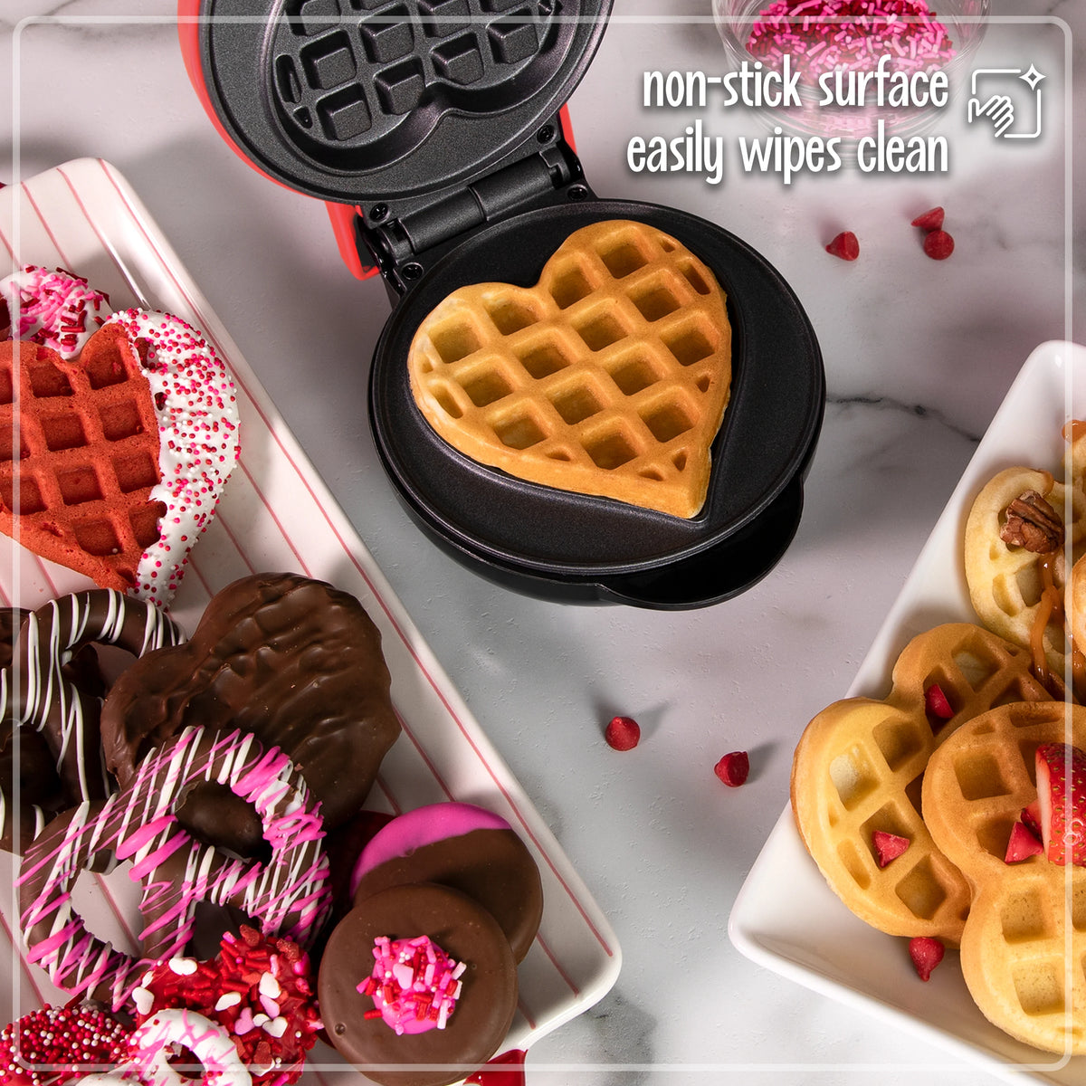 Personal Electric Heart Waffle Maker E9424