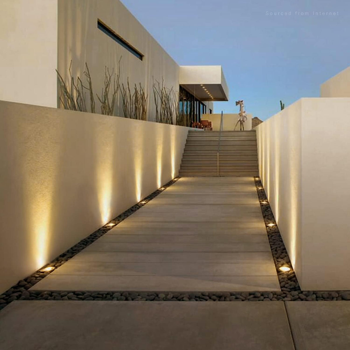 12-Pack 7W LED Well Light, Low Voltage Landscape Lights, IP67 Waterproof, 3000K Warm White, Black P9039