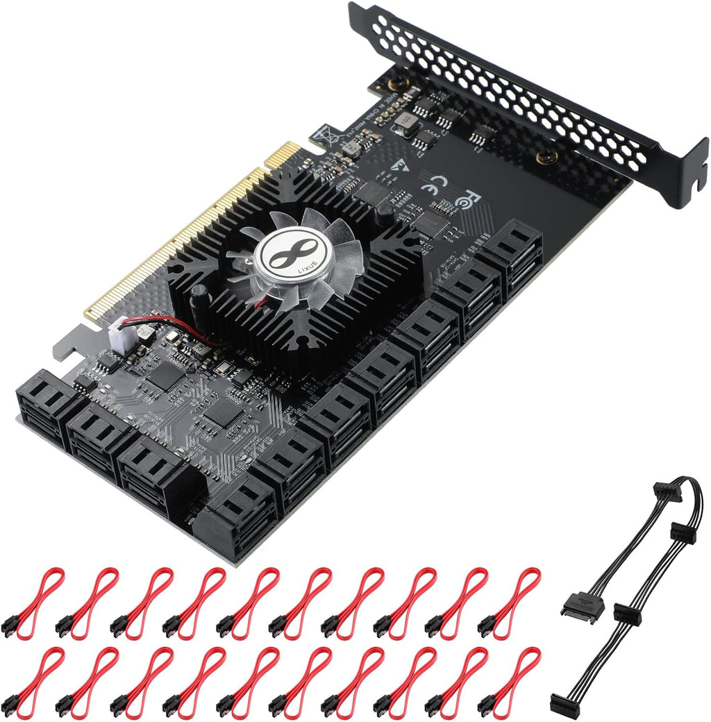 18 Port 6Gbps SATA 3.0 PCIE Card with SATA Cables E21527