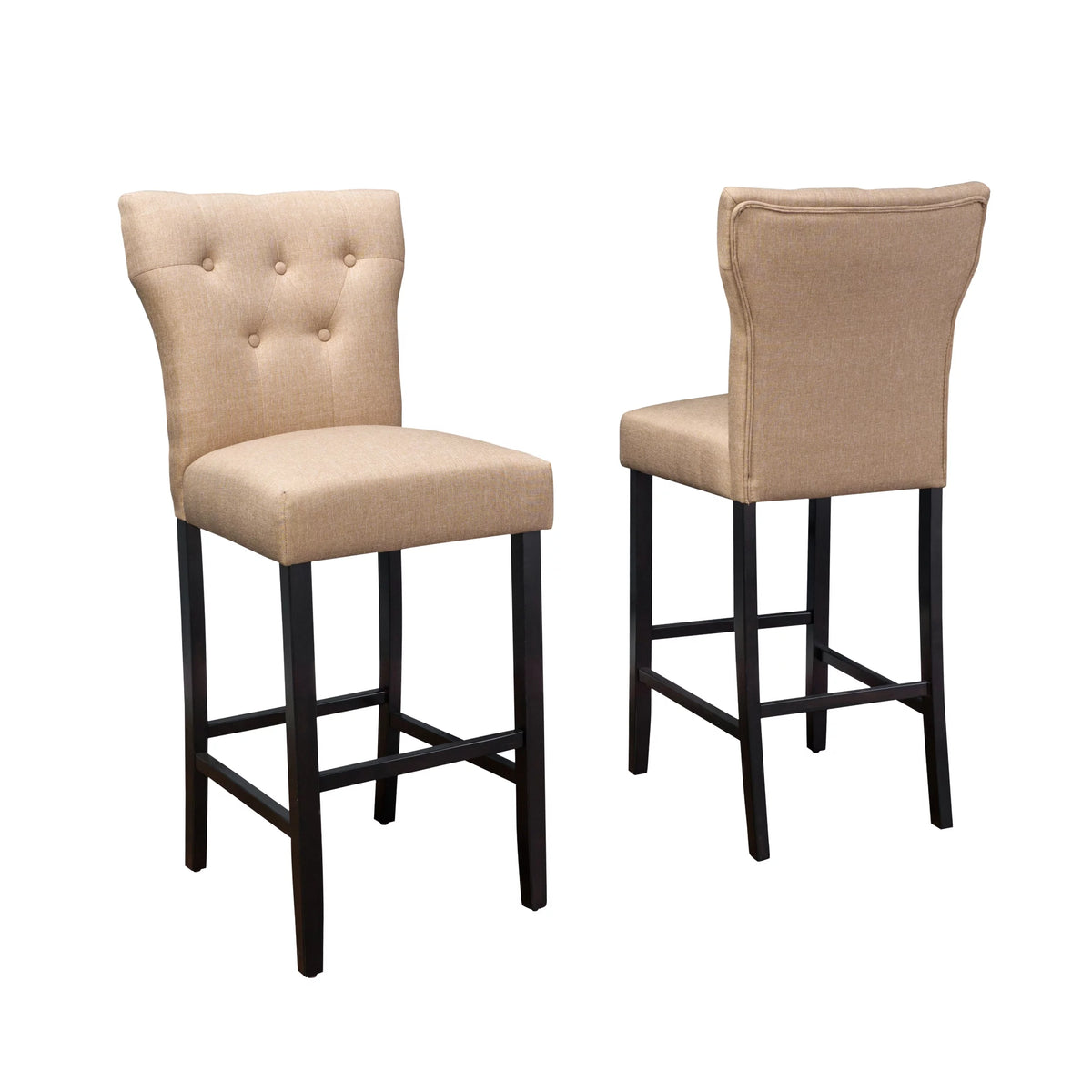 Mocha Fabric Barstool Set of 2 N61807