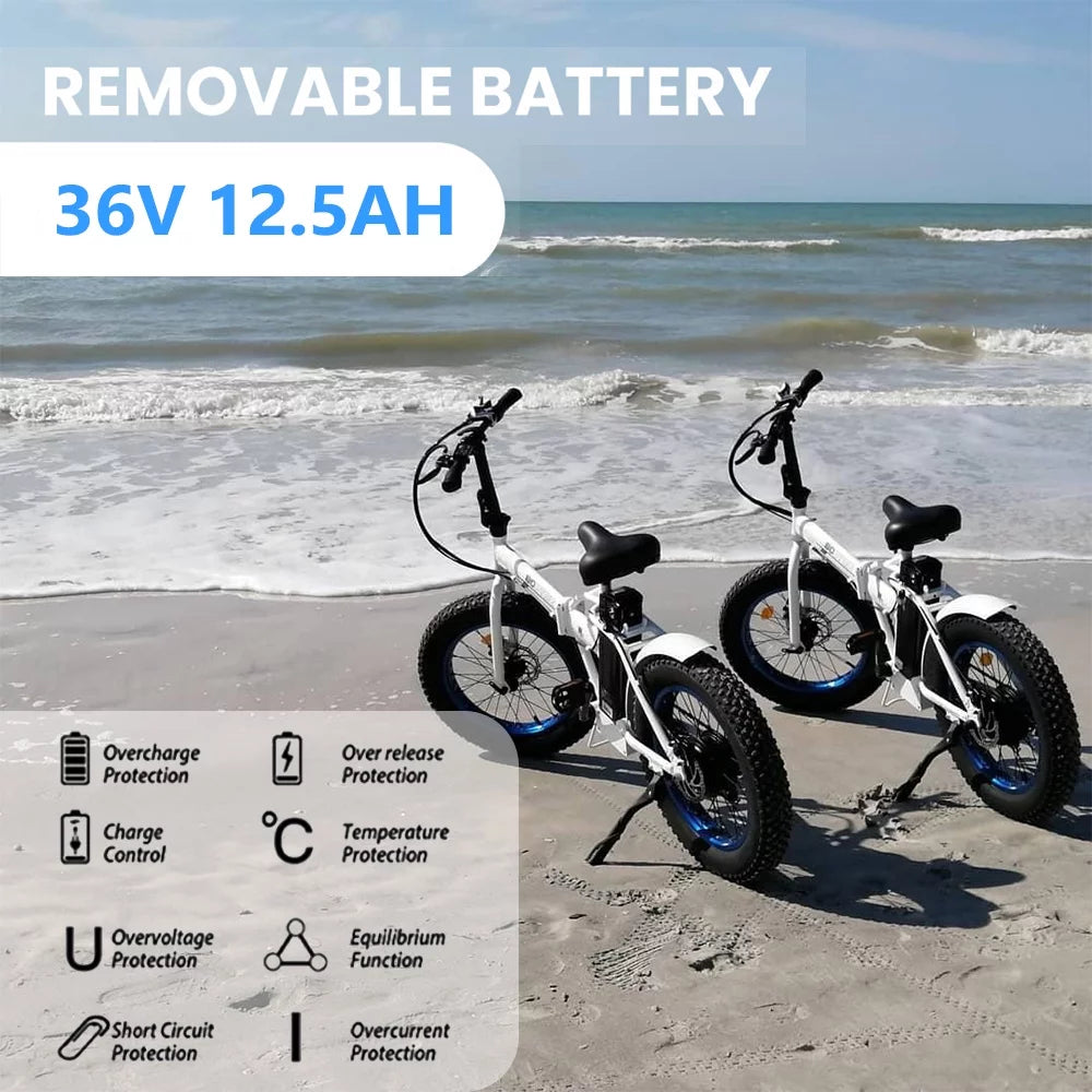 20 Fat Tire Folding Electric Bike 500W 36V S161