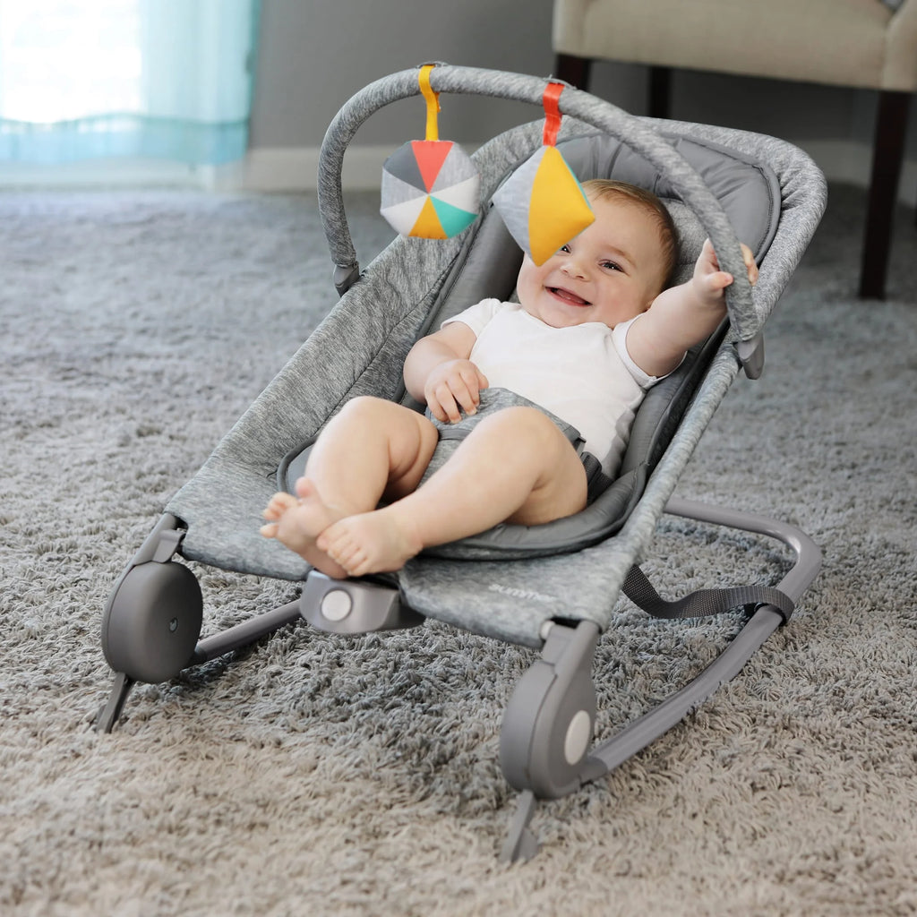 2-in-1 Baby Bouncer & Rocker, Light Gray Tweed T775430