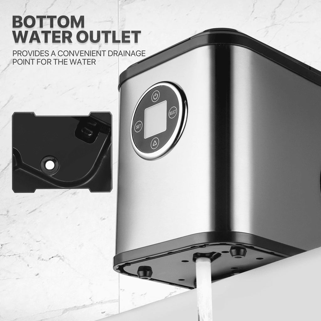 Countertop Portable Ice Maker Machine with Ice Scoop and Basket, Black E975550