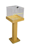 Wood Acrylic Floor Standing Donation Box V958