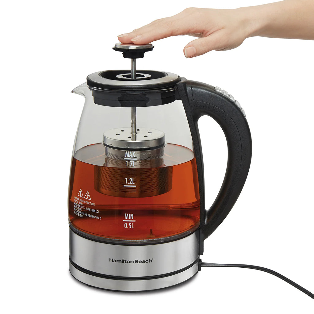 1.7L Variable Temperature Glass Kettle with Tea Infuser Z193