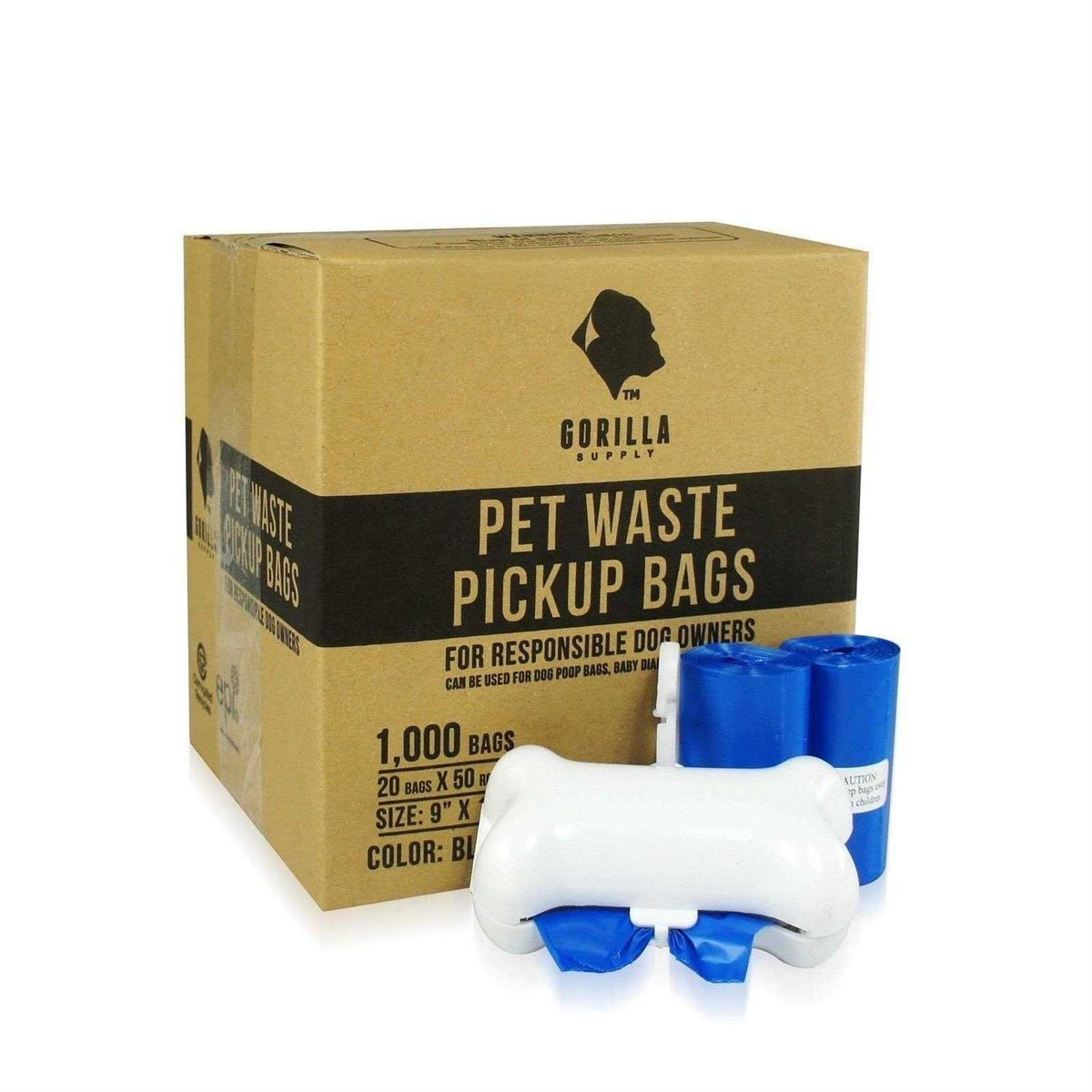 Dog Poop Waste Bags with Dispenser and Leash Tie R6448