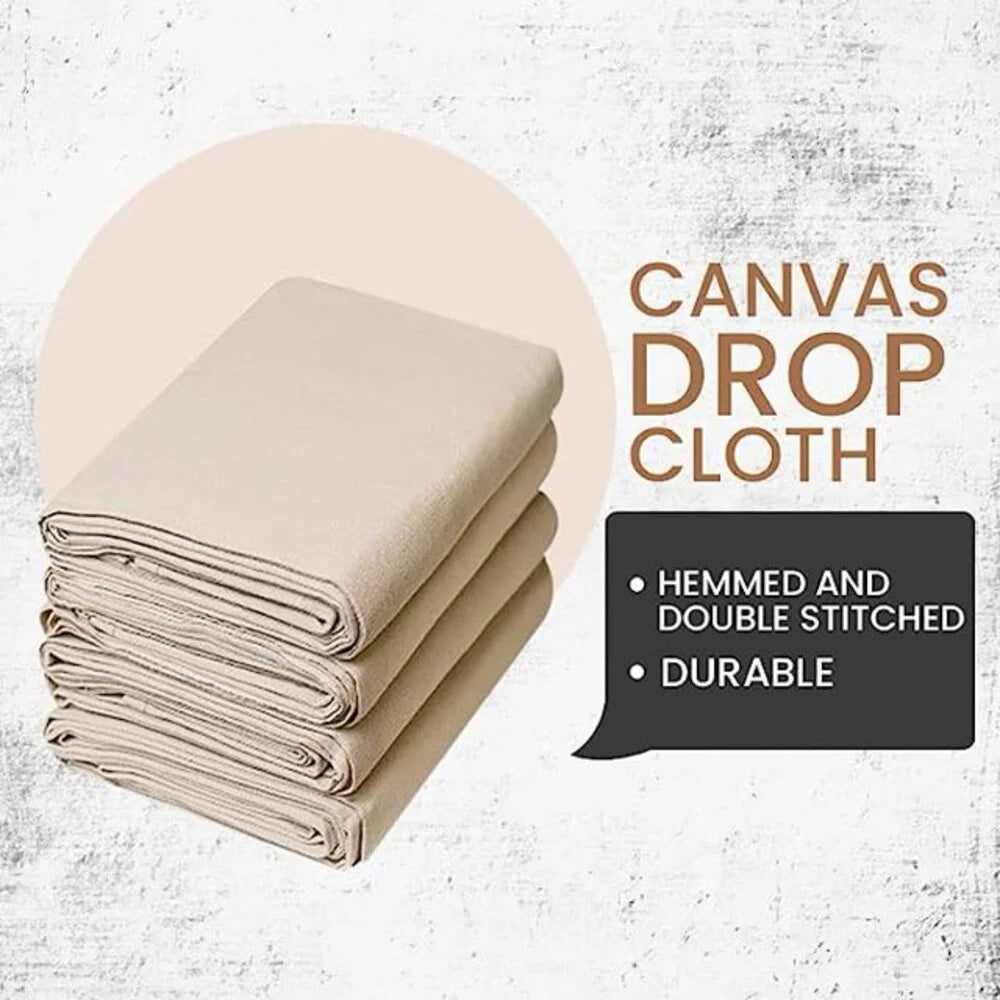 Canvas Drop Cloth 9 x 12 feet Pack of 2 Cotton C101