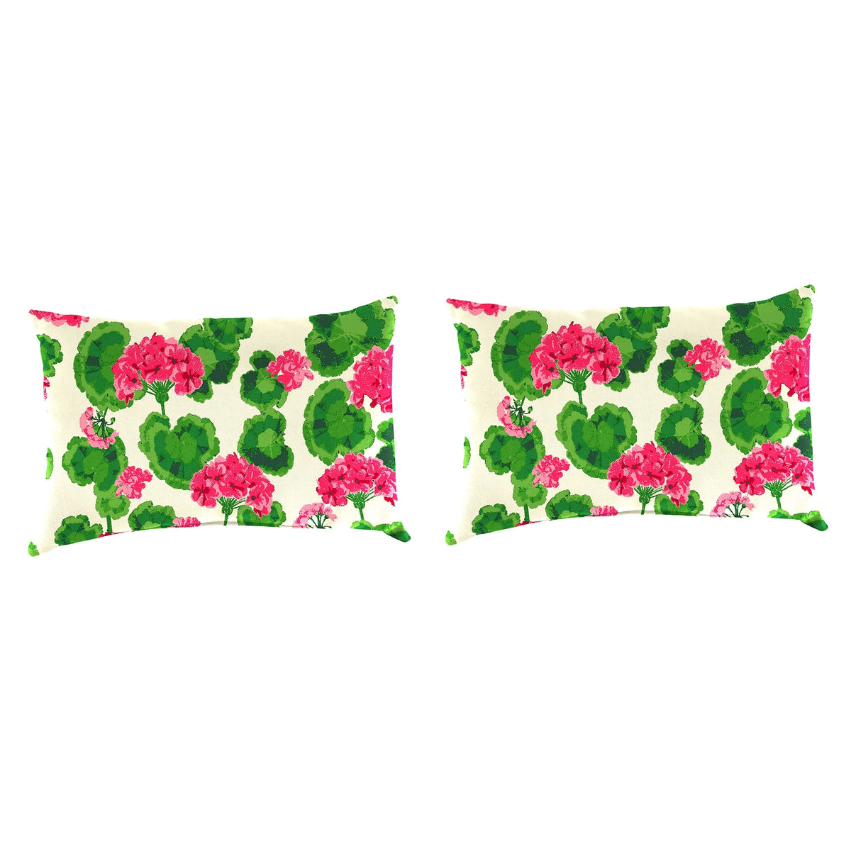 Multicolor Floral Rectangular Outdoor Lumbar Throw Pillow 2 Pack F570285