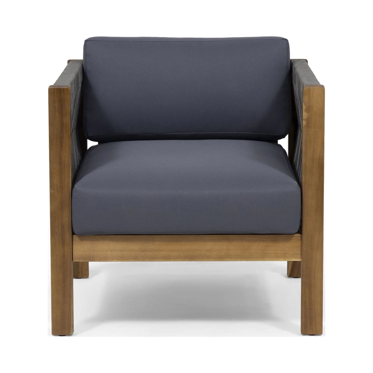 Acacia Wood and Rope Outdoor Club Chair H63215