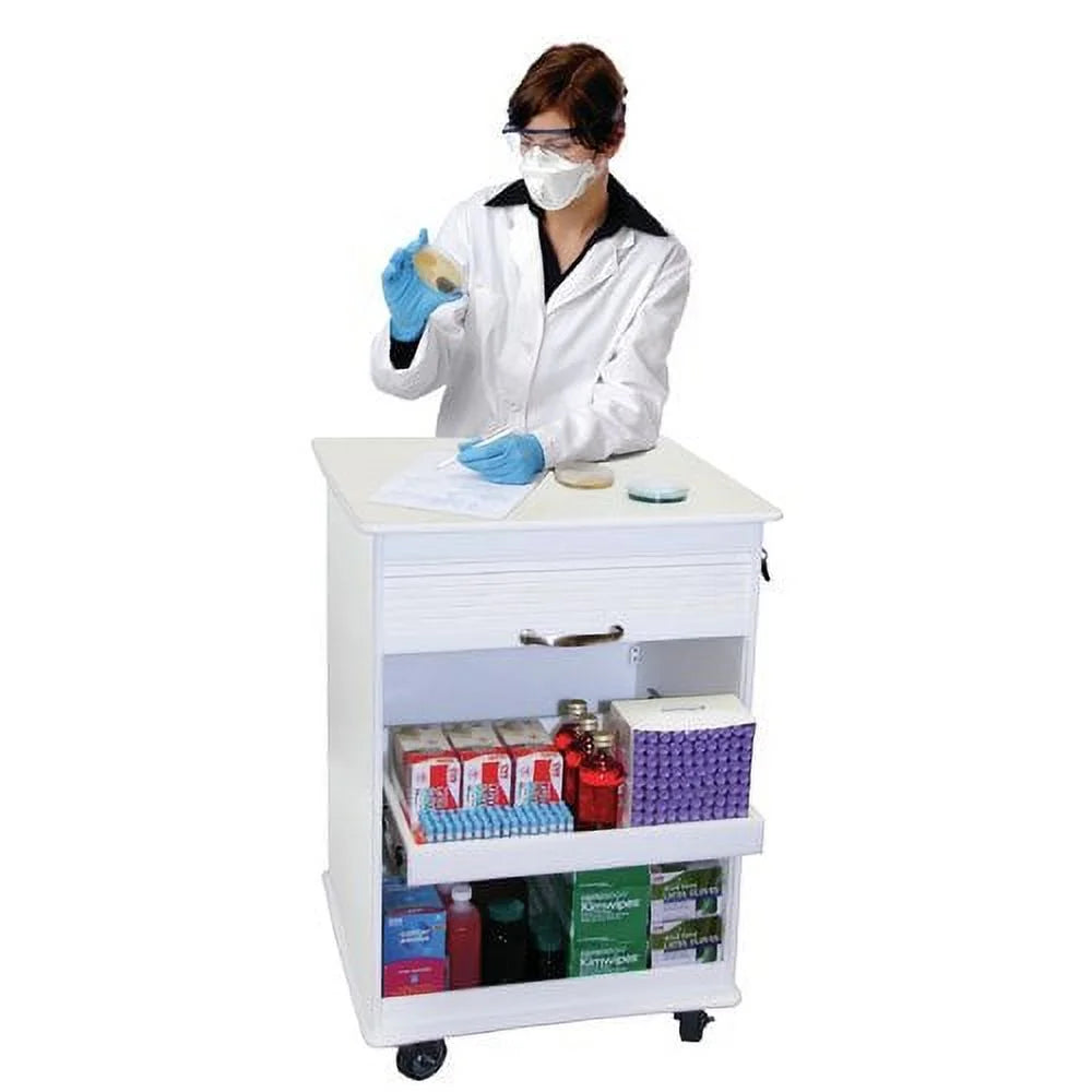 Black & Silver Polyethylene Lab Cart G56131