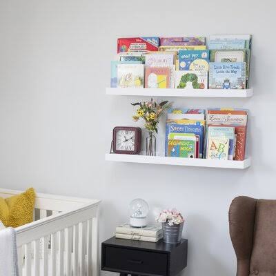White Floating Shelf Kids Bookcase X585
