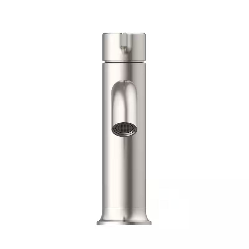 Single-Handle Single-Hole Brushed Nickel Bathroom Faucet Q107654