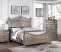 Eastern King Bed 2x Nightstands Wooden Grey Finish 3pc Set S607