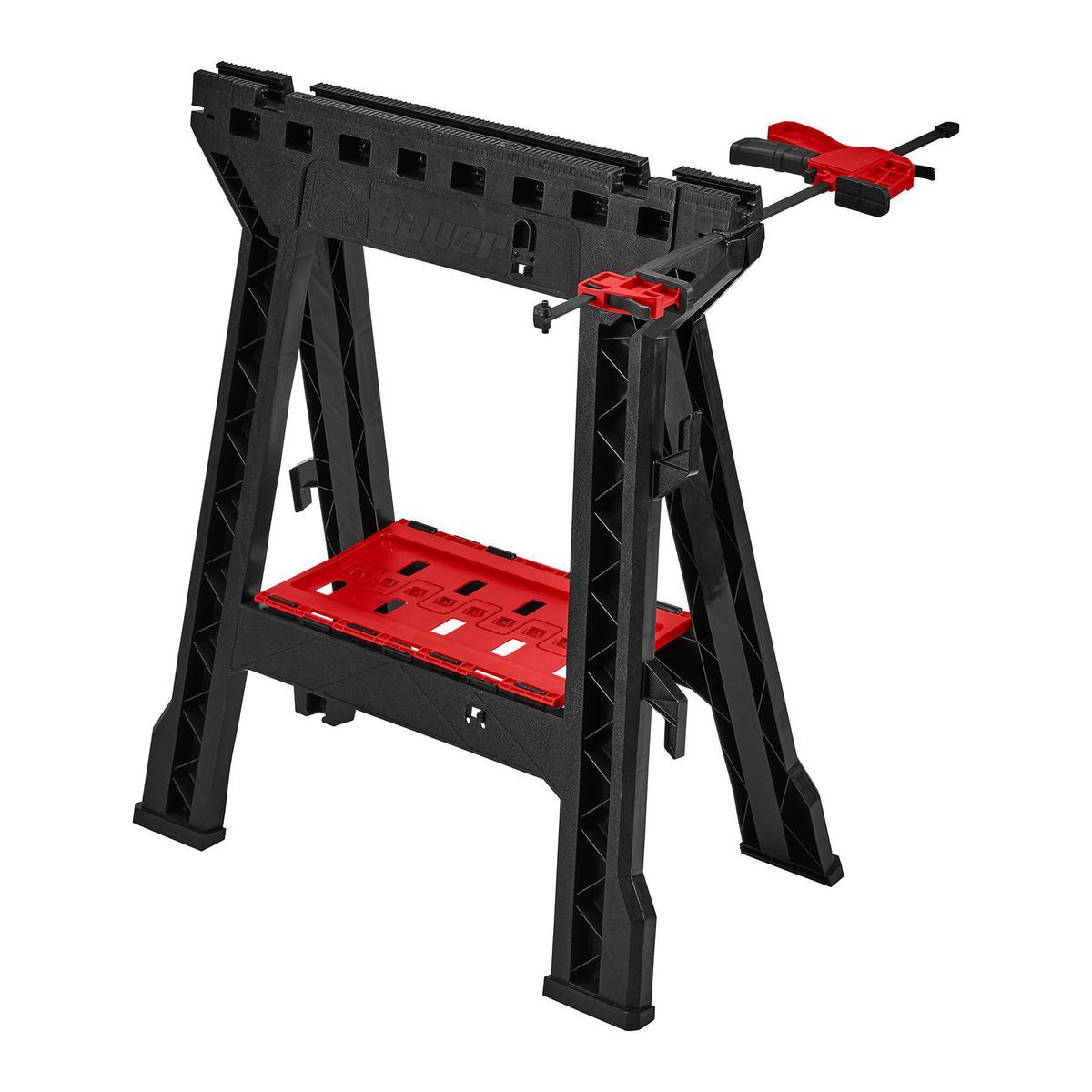 Polypropylene Folding Sawhorse with Bar Clamp X37628
