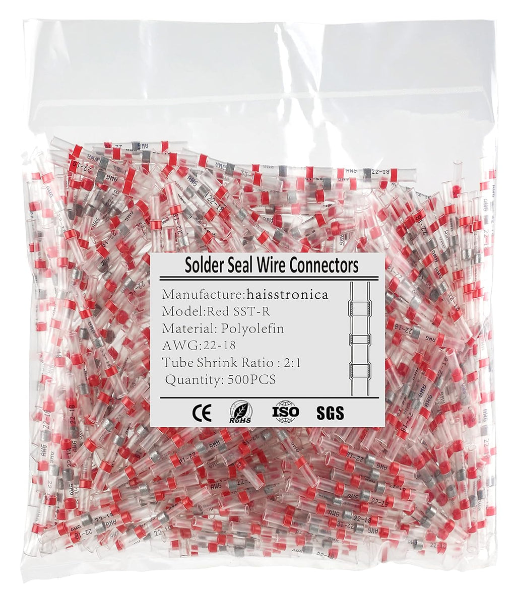 500PCS Green Solder Seal Wire Connectors AWG18-16 V573293