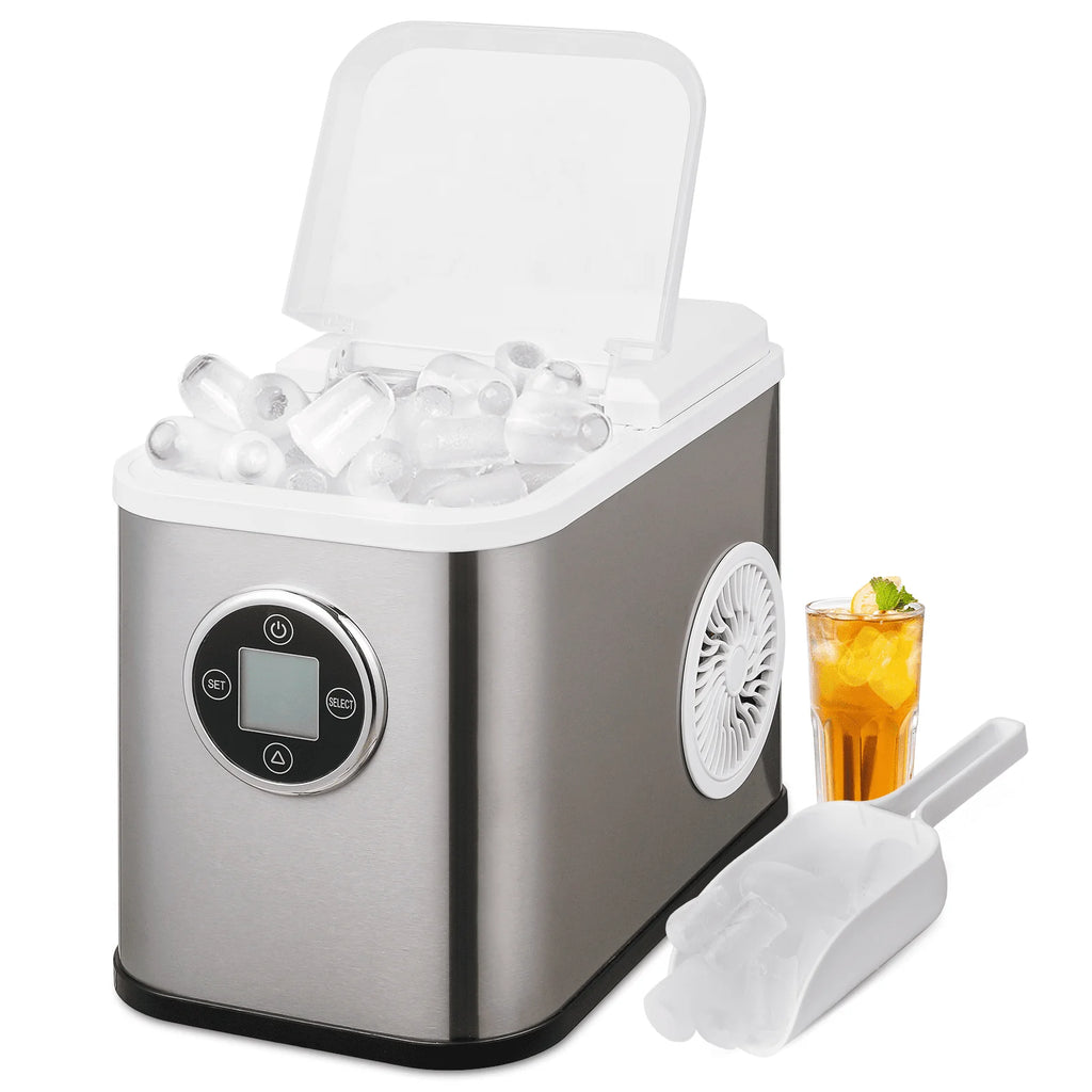 Countertop Portable Ice Maker Machine with Ice Scoop and Basket, Black E975550