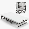 Folding Rollaway Bed with 4” Mattress Twin Size Memory Foam Metal Frame D221760
