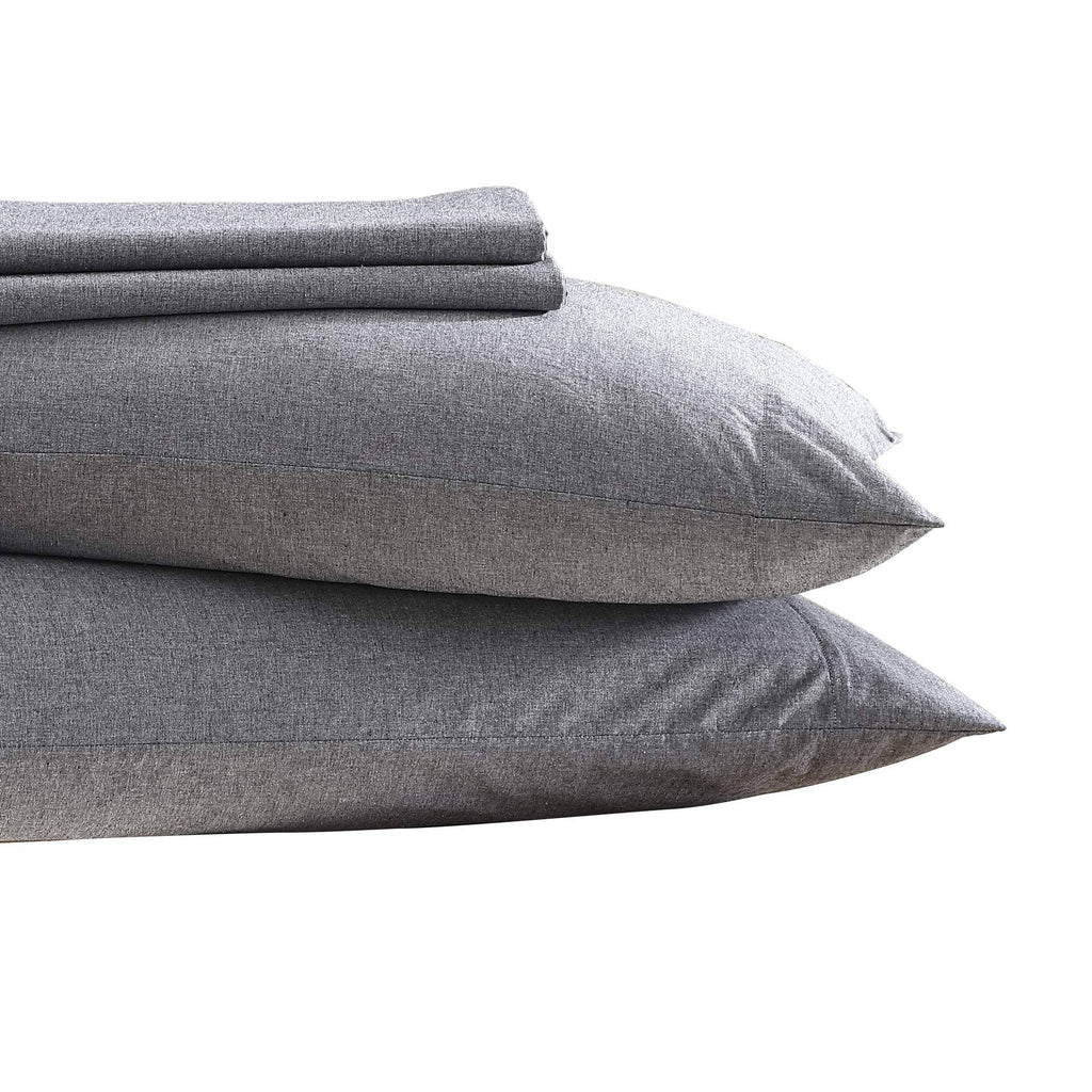 Recycled Fiber Heather Percale Cal King Sheet Set Y97355