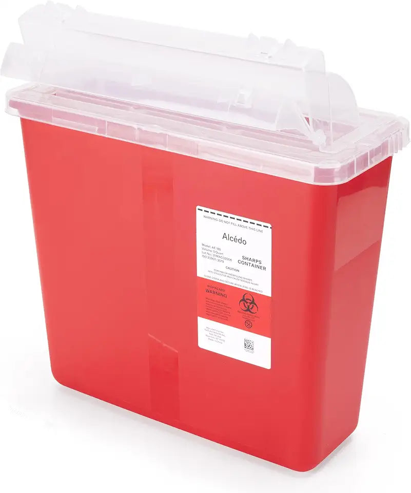 5 Quart Sharps Container with Mailbox Style Lid C44179