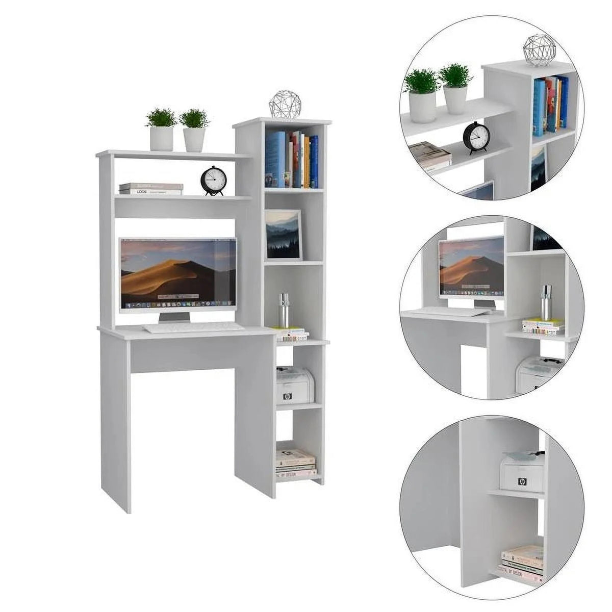 White Computer Desk D892