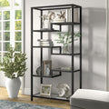Contemporary Metal Bookcase, Brass, 68 M700