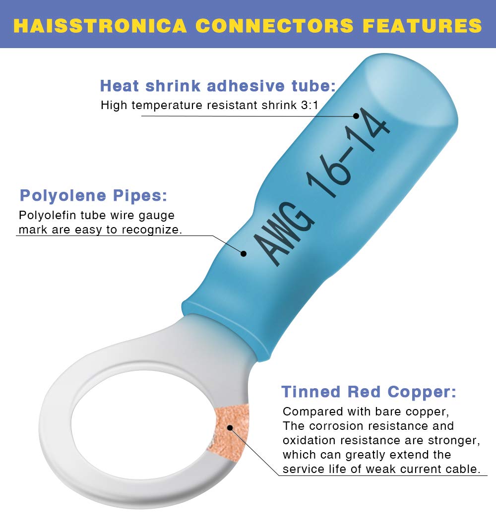 Crimping Tool for Heat Shrink Connectors with 280 PCS Marine Grade Connectors B238