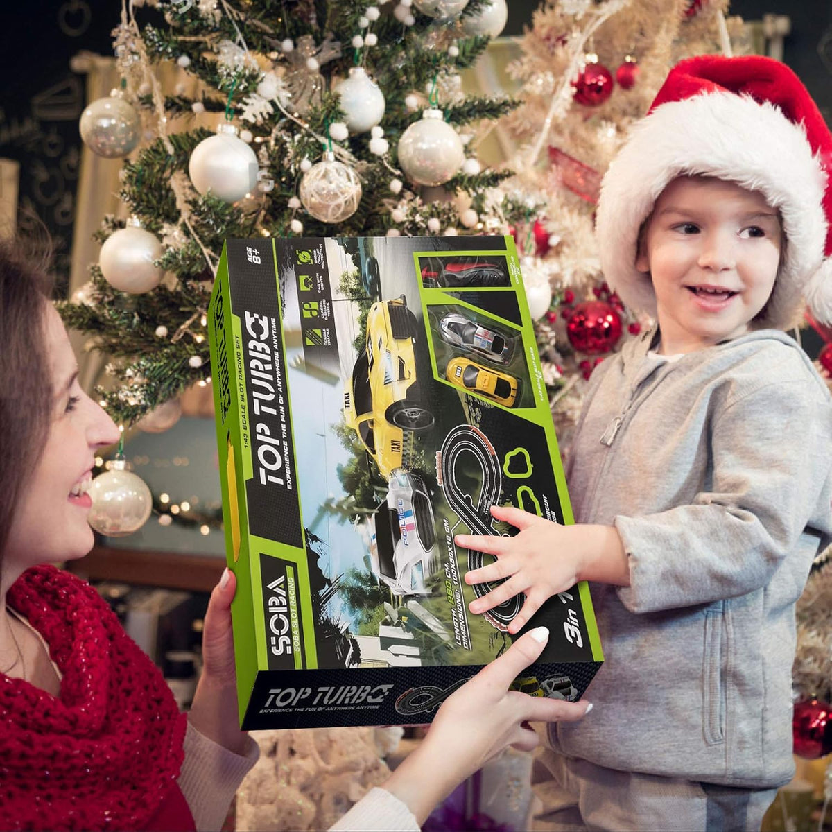 1:43 Scale Electric Racing Track Set with 2 Controllers C20482