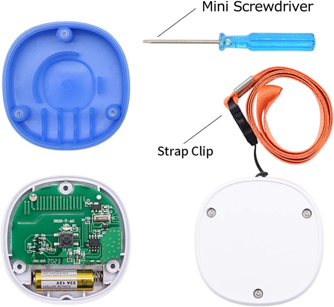 Wireless Caregiver Pager System 2 Plug-in Receivers 2 Waterproof Transmitters G984