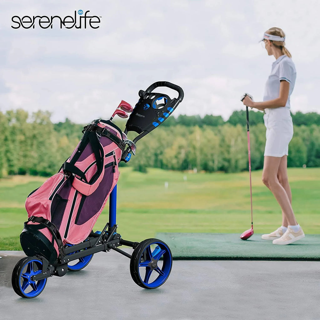 3 Wheel Folding Golf Bag Push Cart K76019