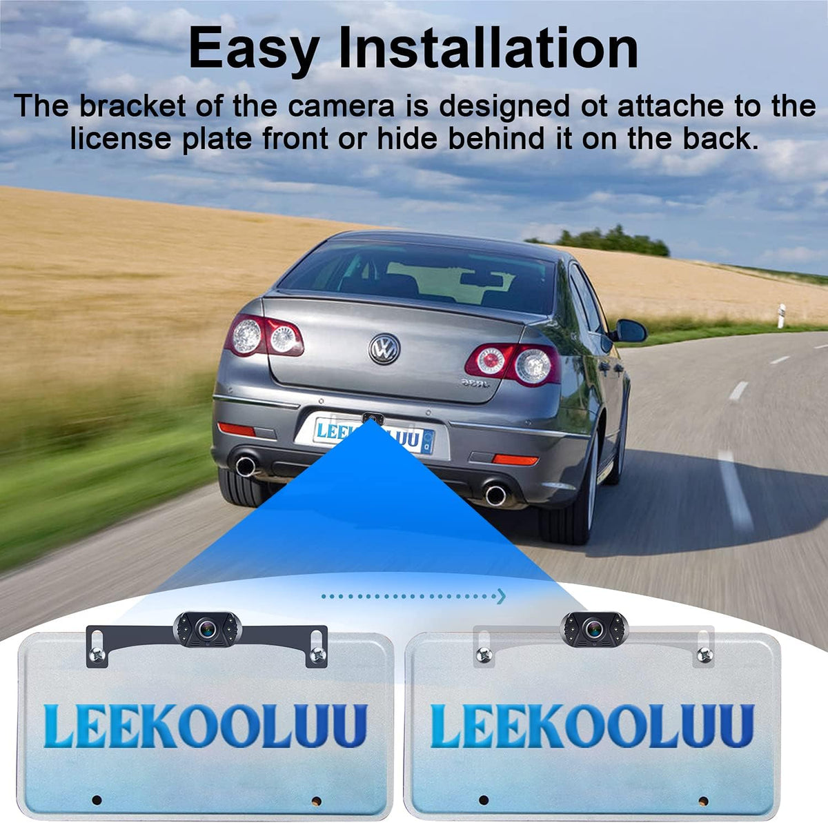 Backup Camera Rear View Monitor Kit HD 1080P Waterproof Night Vision X380183