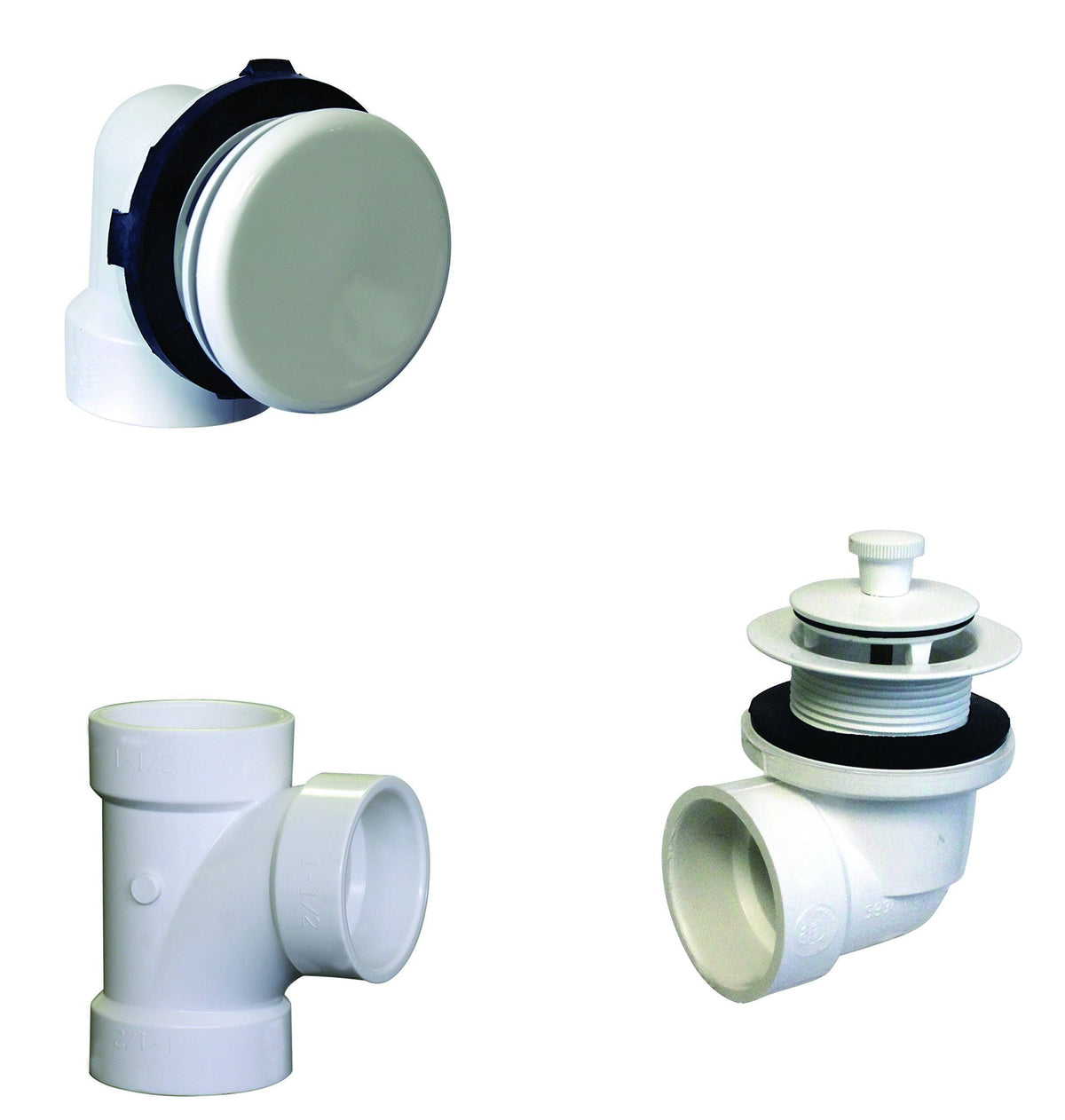White PVC Bath Drain I928078