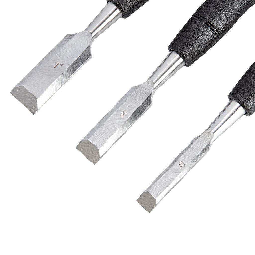Wood Chisel Set with PVC Handles, 3-Piece C2433