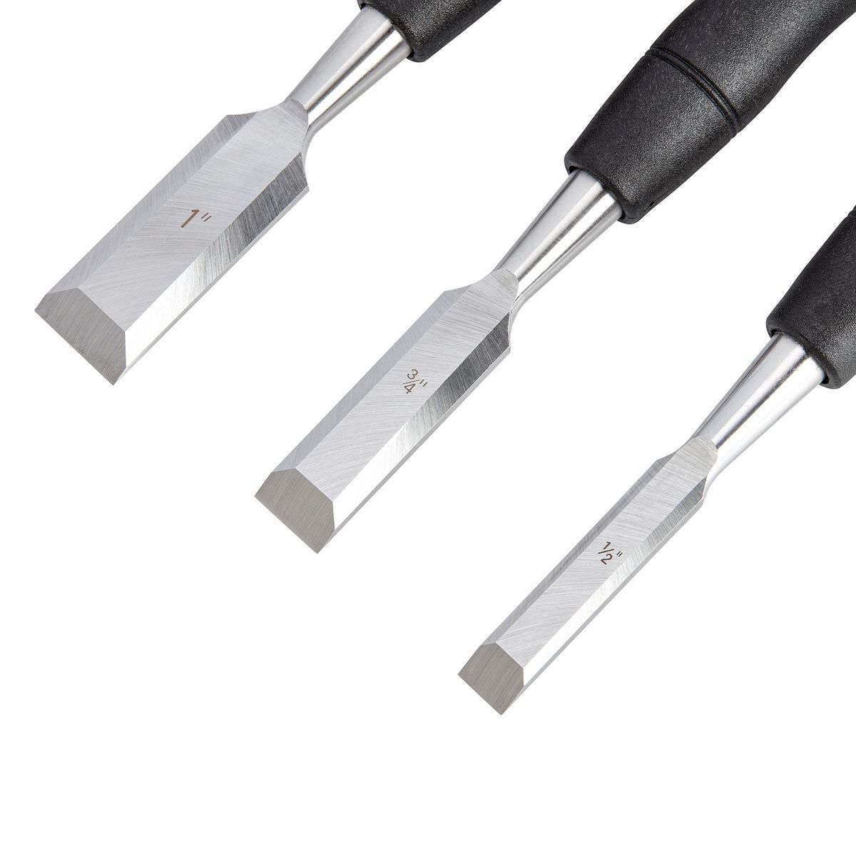 Wood Chisel Set with PVC Handles, 3-Piece C2433