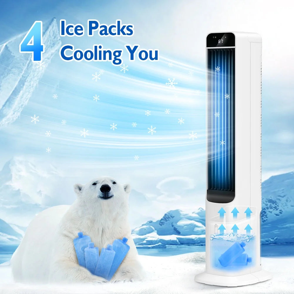 Portable Evaporative Air Cooler Tower Fan 3-in-1 Humidifier V150