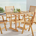 36 Square Outdoor Patio Eucalyptus Wood Dining Table G48333