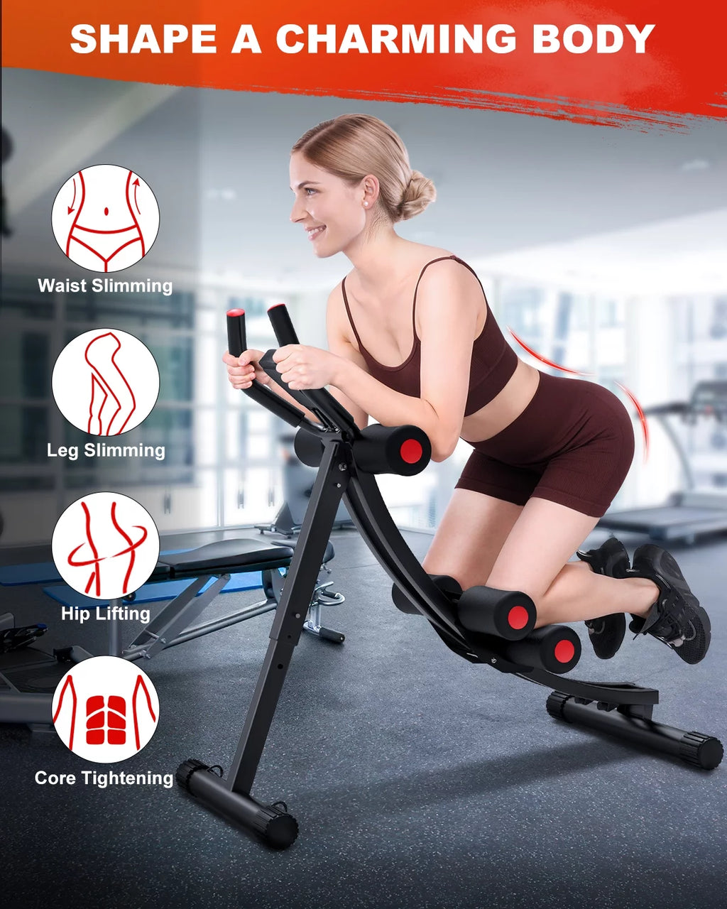 Foldable Ab Machine with LCD Display R540
