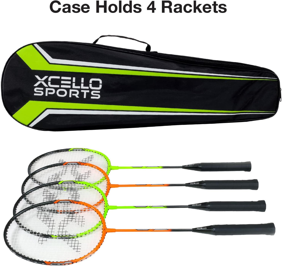 Badminton Racket Set with 4 Rackets, 8 Shuttlecocks and Carry Bag J37415