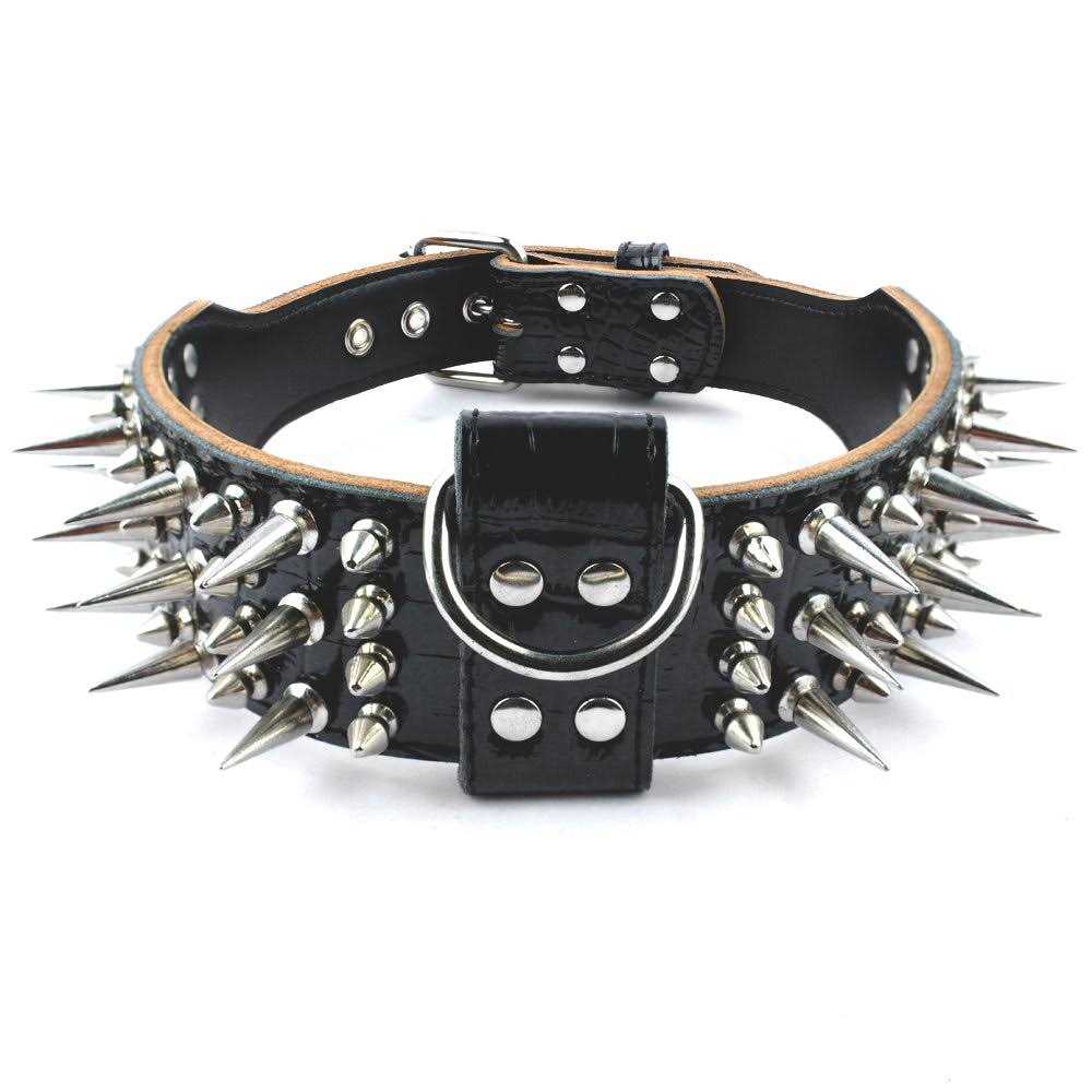 Genuine Leather Spiked Studded Dog Collars E6902