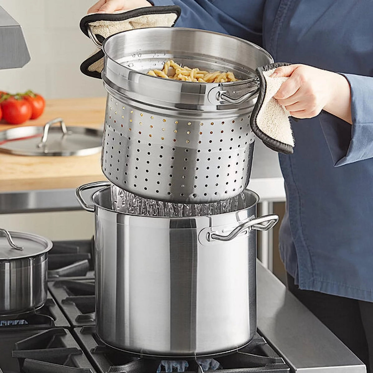 3 Piece 12 qt. Aluminum Pasta Cooker M458