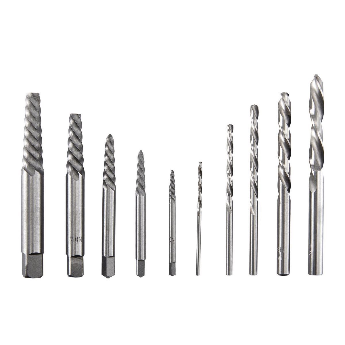 Screw Extractor and Left-Hand Drill Bit Combo Set, 10-Piece V97796