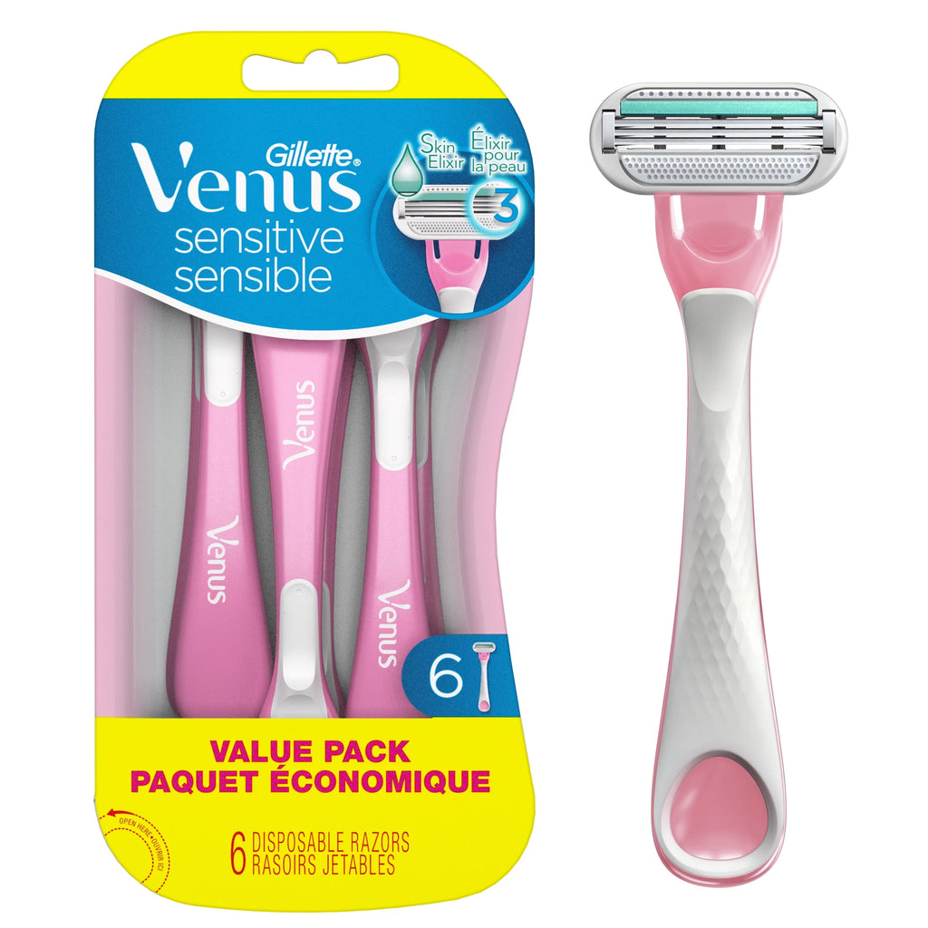 Women's Disposable Razor, 3 Count, Pink U340